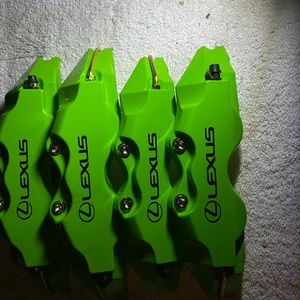 Green Lexus Dust Caliper Covers